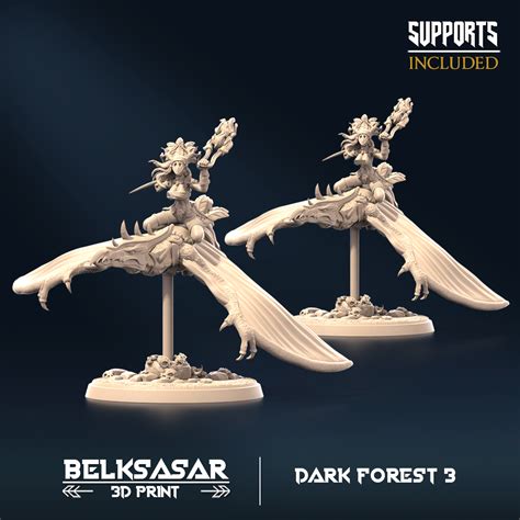 3D File Forest Terror Set X3 Normal And Nude 3D Print Model To