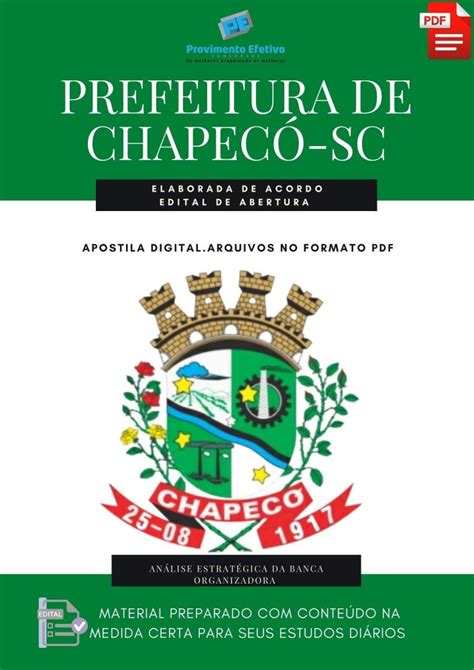 Provimento Efetivo Concursos Apostila Chapeco 2022 SC Nivel Superior