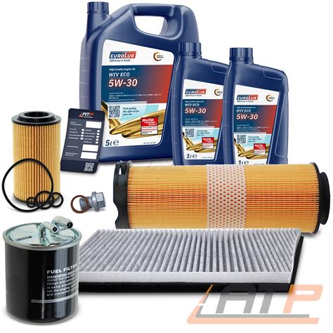 INSPEKTIONSPAKET FILTERSATZ SET B 7L EUROLUB 5W 30 FÜR MERCEDES W203