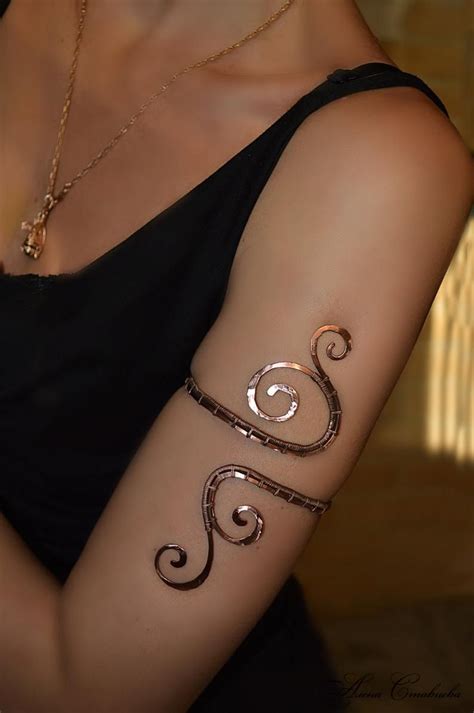 Spiral Upper Arm Upper Arm Cuff Arm Jewelry Upper Arm Bracelet Bicep Cuff Copper Jewelry