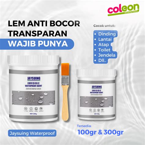 Jual Jaysuing Lem Transparan Transparant Bening Anti Bocor Rembes