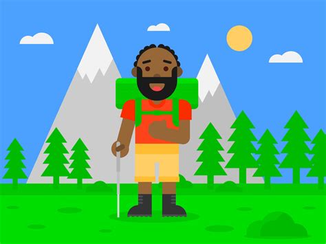 Hiker by Marco Tulio on Dribbble