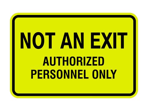 Circle Exit Only Do Not Enter Sign Yellow Black Small 4