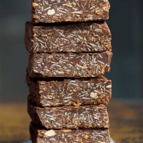 Chocolate Oatmeal No Bake Bars Domajax