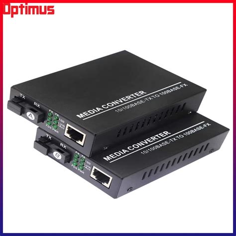 Optimus Depot SC Fiber Transceiver Media Converter Optical Fiber Single