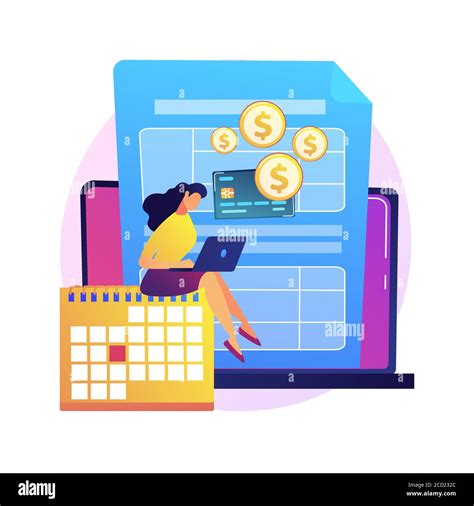 Pay A Balance Owed Abstract Concept Vector Illustration Stock Vector