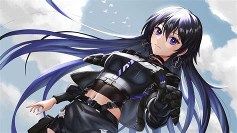 Black Hair Blush Choker Close Clouds Elbow Gloves E No Maigo Gloves