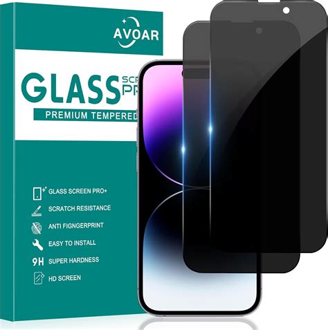 Amazon AVOAR 2 Pack Privacy Screen Protector For IPhone 14 Pro Max