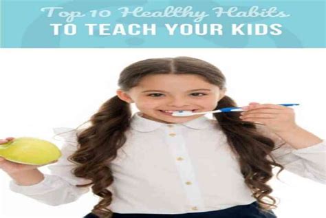 Top 10 Healthy Habits To Teach Your Kids Nutrition Line