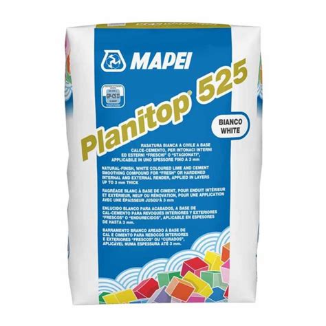 Rasante Per Intonaci Premiscelato Bianco 25 Kg Mapei Planitop 525