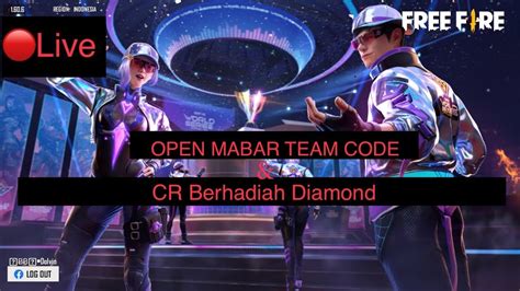 Live Mabar Team Code Free Fire ROOM CR Berhadiah Diamond YouTube