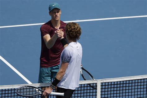 Jannik Sinner Vs Andrey Rublev Australian Open Quarterfinals