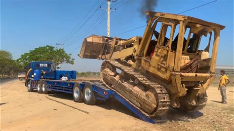 Bulldozer Loading On Truck Trailer អាប៉ុលទឡើងលើឡានដឹក Youtube