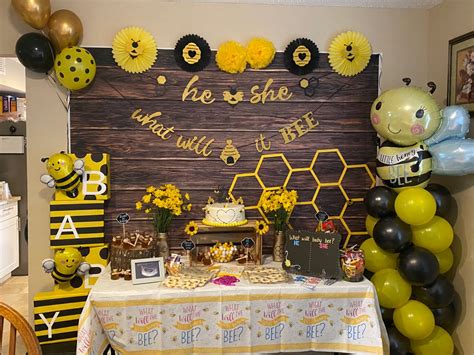 What Will Baby Bee Bee Themed Gender Reveal Bee Gender Reveal