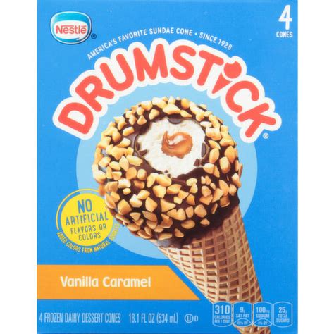 Drumstick Frozen Dairy Dessert Cones Vanilla Caramel Super 1 Foods