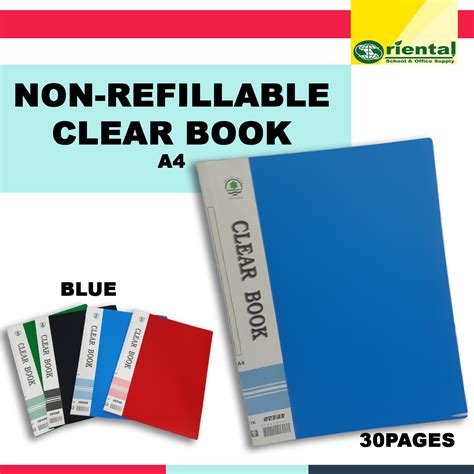 30 Pp Non Refillable Clear Book In Long A4 Sizes 30pages Clear Sheet