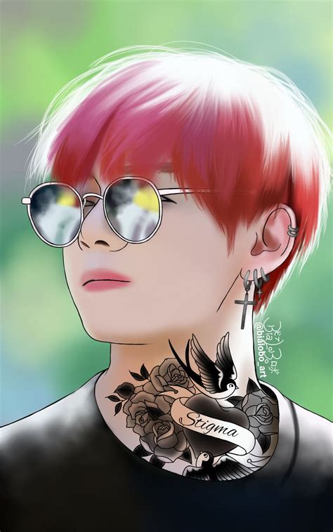 Taehyung Bts Tattoo Fanart Bybialobo By Bialobo On Deviantart