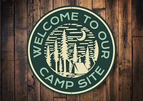 Welcome To Our Campsite Sign Campsite Living Campsite Decor Campers