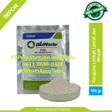 Jual BioWaste FOG Bubuk 100 Gram Jakarta Poly Stamino Indonesia