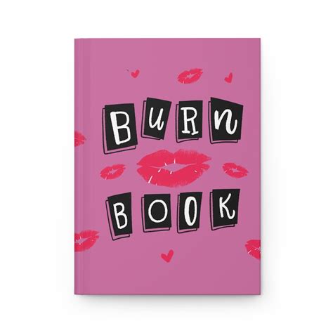 Burn Book Mean Girls Journal Mean Girls Notebook Burn Book From Mean