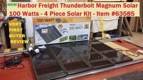 Harbor Freight 100 Watt Solar Kit 63585 New Thunderbolt Magnum Major Parts List Below Youtube