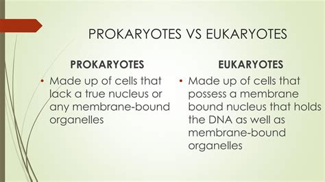 SOLUTION Prokaryotic Vs Eukaryotic Cell Studypool