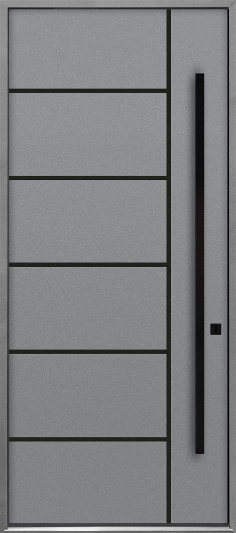 Db Alu B B Wood Aluminum Matte Light Gray Aluminum Wood Entry Doors