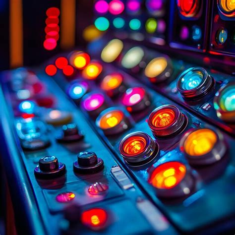 Dj Mixer Control Panel With Colorful Lights Closeup Premium Ai Generated Image