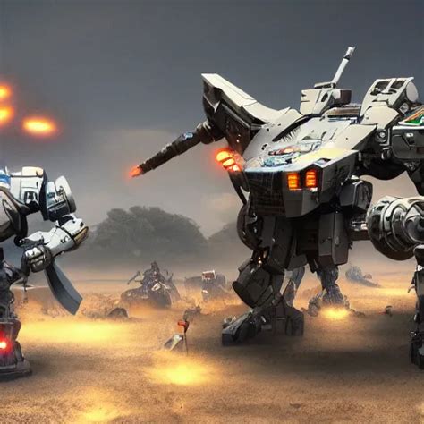 Mechs Doing Battle Highly Detailed K Hdr Award Stable