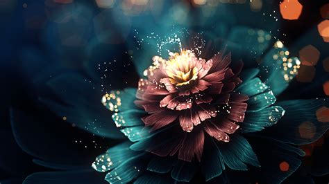 Abstract Flower Fractal Hd Wallpaper A Blossoming Vision By Sallyslips