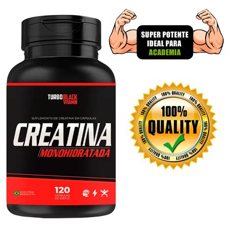 Creatina Monohidratada Turbo Black Vitamin Original Fitness 120