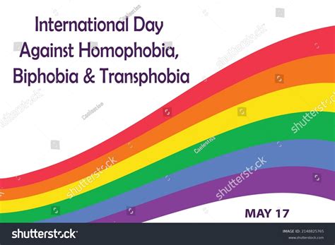 International Day Against Homophobia Biphobia Transphobia Stock Vector