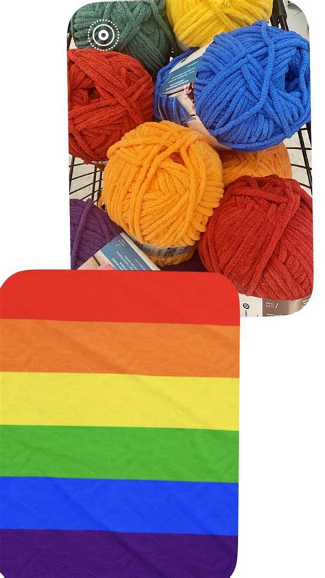 Pride Flag Crochet Blanket Rcrochet