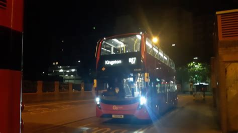 Shabby FRV TFL Bus Route N87 Aldwych Kingston Enviro 400H MMC