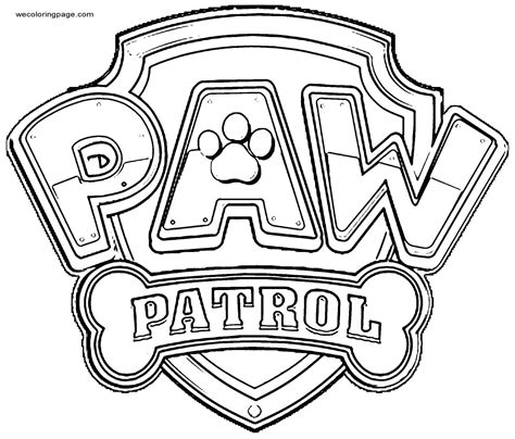 Paw Patrol Logo Coloring Page Coloring Pages