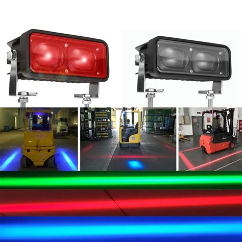 China 10 80v 6 Inch 18w Forklift Red Blue Safety Zone Straight Line Led Warning Spot Light