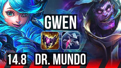 GWEN Vs DR MUNDO TOP 8 Solo Kills 61k DMG Legendary 1000 Games