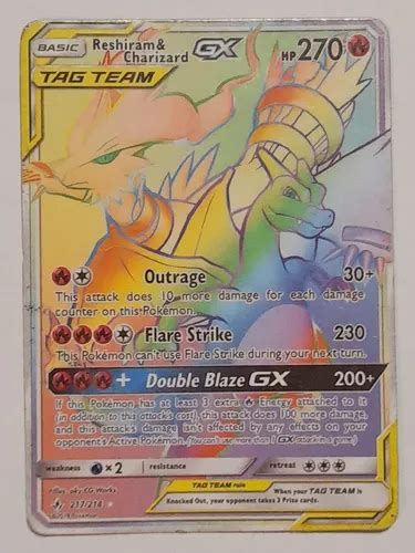 Reshiram Y Charizard Gx Tag Team Carta Pokemon Cuotas Sin Inter S