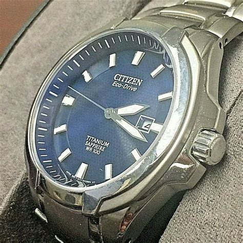 CITIZEN Eco-Drive Titanium Sapphire WR100 GN-4W-S E111-S078369 Blue Face | WatchCharts Marketplace