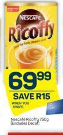 Nescafe Ricoffy G Excluded Decaf Offer At Pick N Pay