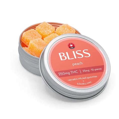 Bliss Thc Gummies Peach Buy Edibles Online Cannabudpost