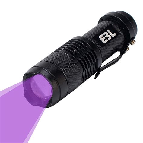 3W UV LED Flashlight 395nm Wavelength Black Light Fluorescent