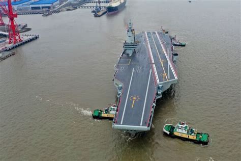 Chinas Third Aircraft Carrier Begins Maiden Sea Trials