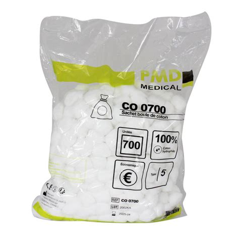 Coton Boule 100 Hydrophile Pmd MÉdical