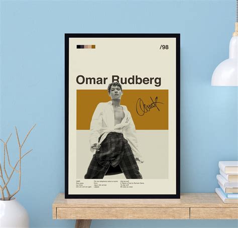 Vintage Omar Rudberg Poster Mid Century Art Minimalistische Kunst