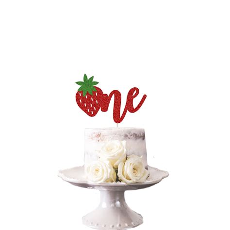 Strawberry One Cake Topper First Birthday Cake Topper Smash Cake Topper