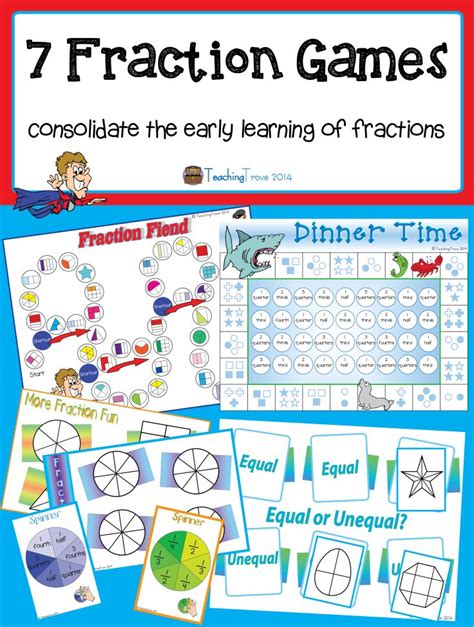 Fraction Games for the Early Learning of Fractions | Fraction games ...