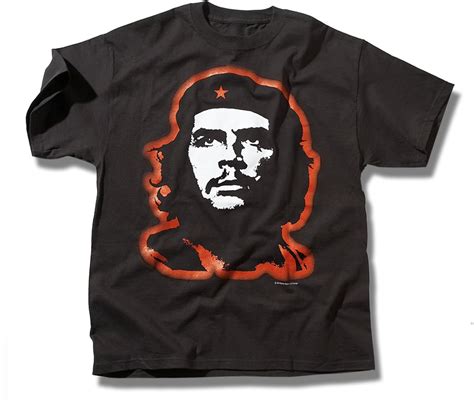 Che Guevara Store Mens Black T Shirt Glowing Red Classic