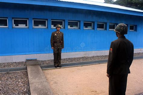 North Korean Soldiers in the DMZ Editorial Photography - Image of panmunjeom, korean: 22883422