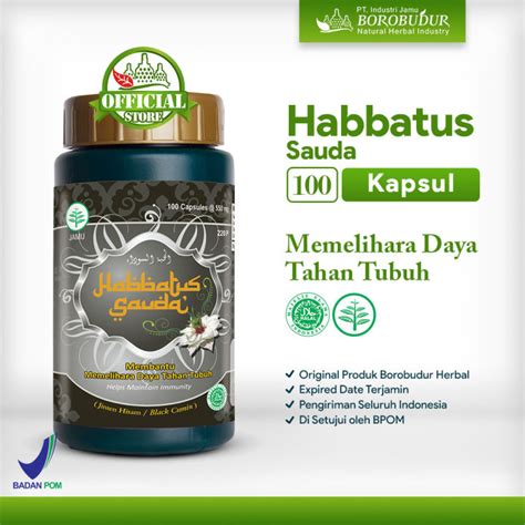 Borobudur Herbal Habbatus Sauda 100 Kapsul Menjaga Kesehatan Badan